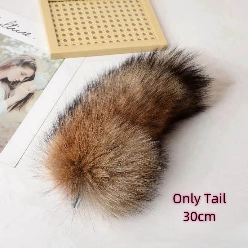 30-100cm Sexy Real Fox Tails with Separable Funny Butt Plug for Couple BDSM Cosplay Adult Sweet Love Games Sex Toys