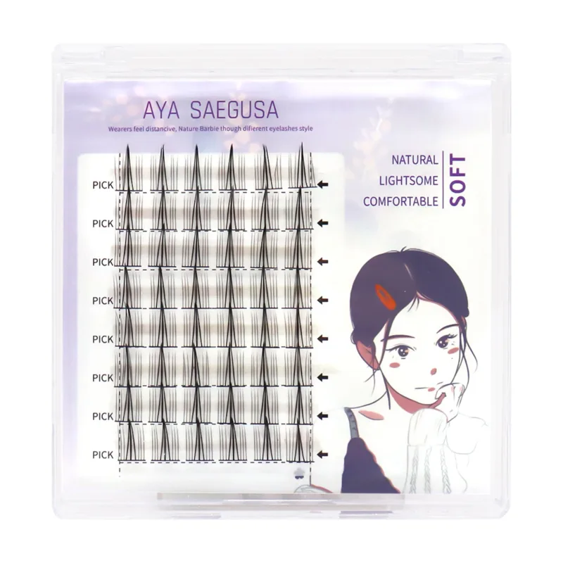 Cílios postiços C Curl Natural & Wispy Lash Wisps Manga Cílios autoadesivos perfeitos para meninas noite fora ferramentas de maquiagem para os olhos