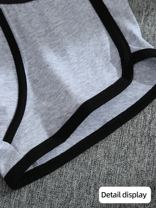 1/4 pçs roupa interior masculina boxers calcinha de algodão respirável sólido boxershorts masculino meados de cintura cuecas tendência homem shorts homme