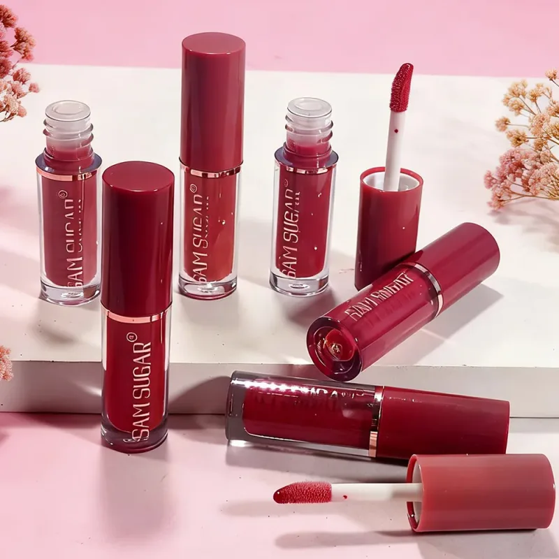 Mini brilho labial transparente, brilho labial, óleo de longa duração, hidratante, batom líquido, desbotamento das linhas labiais, maquiagem matiz labial