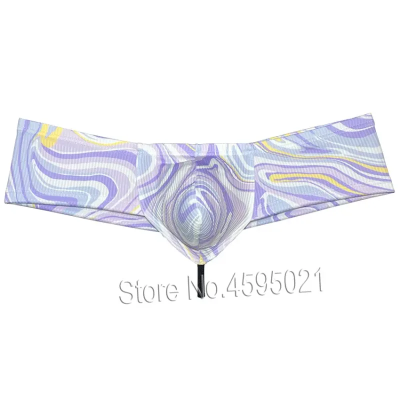 Cuecas micro boxer masculinas, cuecas de biquíni com bolsa, virilha de corda, roupa íntima brasileira, sexy, respirável, bolha, malha hipster