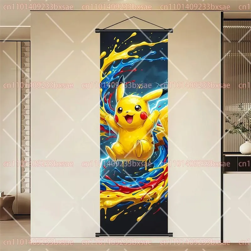 Pokémon anime hd rolagem pintura eevee pikachu suicune charizard mewtwo fundo arte da parede decoração cartaz presente das crianças