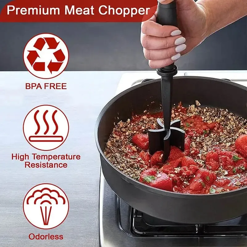 Misturador de salada de frutas manual multifuncional purê chopper batata triturador de carne antiaderente masher cozinha haste de mistura ferramentas de cozinha