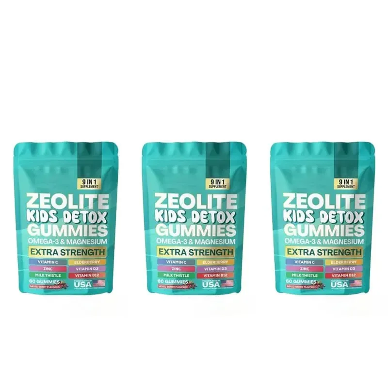 Zeolite Gummies 9-in-1 with Omega-3 Magnesium Elderberry Vitamin C Milk Thistle Vitamin D3 Zinc B12 (60 Gummies) — image 9
