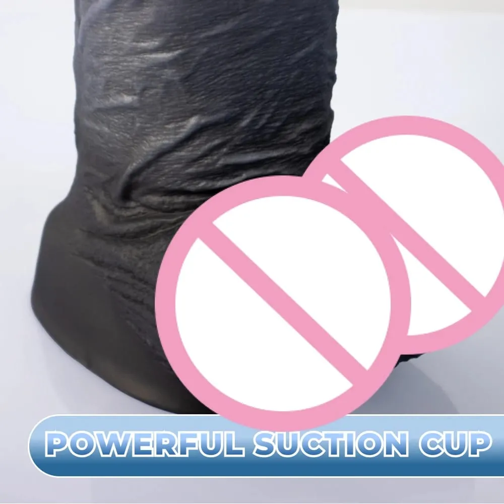 Realistic Silver Grey Titan Huge Dildo Liquid Silicone Real Penis Adult Sex Toys for Women G Spot Masturbator Strong Suction Cup