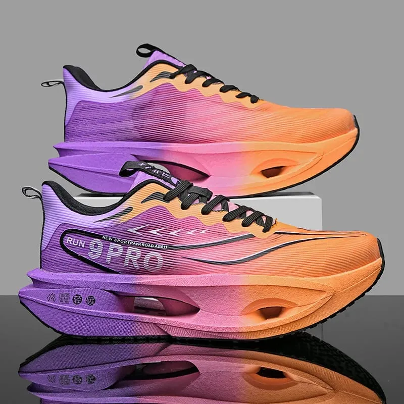 Confortável casual tênis de caminhada para homens maratona placa carbono tênis feminino basquete esporte masculino respirável