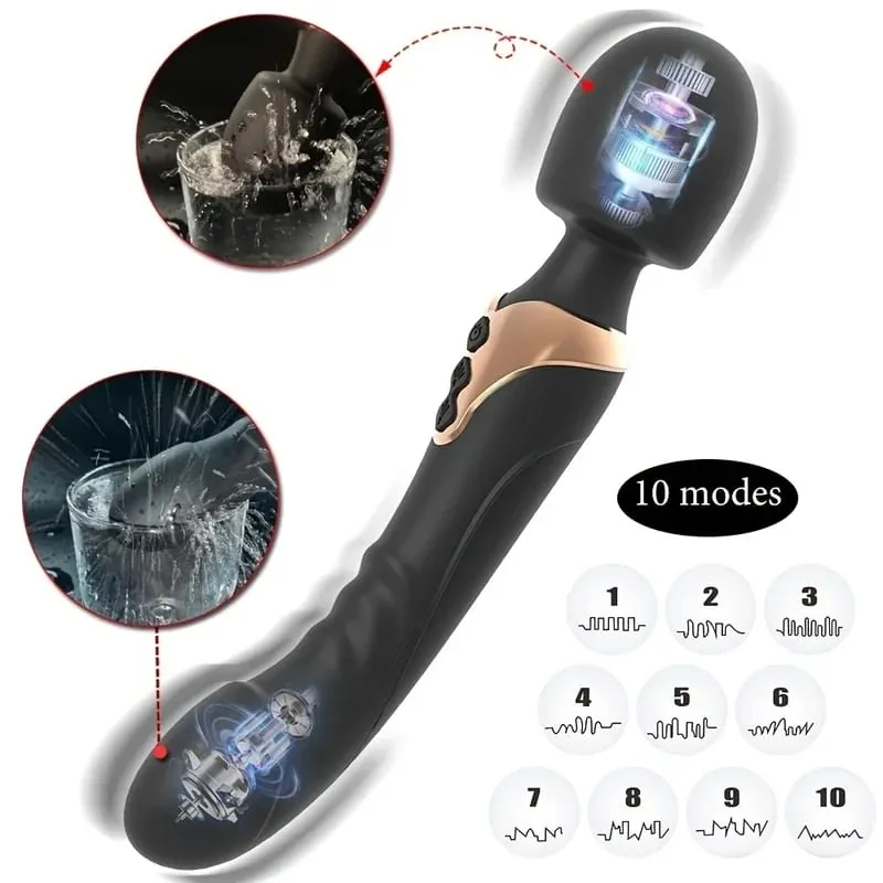 Dual Motor Masturbation Soft Stick Dildos Silicone Vibrators G-Spot Clitoris Stimulator Adult Sex Toys