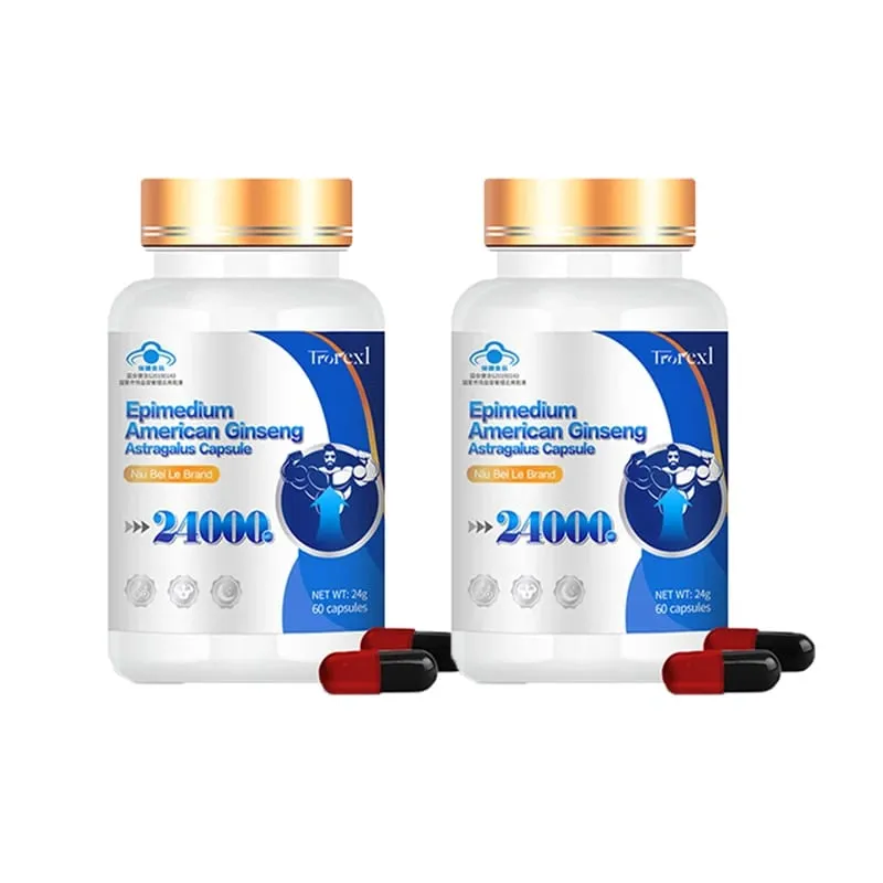 Energy Boost with Epimedium Extract & Ginseng - Promotes Strength & Confidence -Men's Daily Herbal Enhanging Supplement