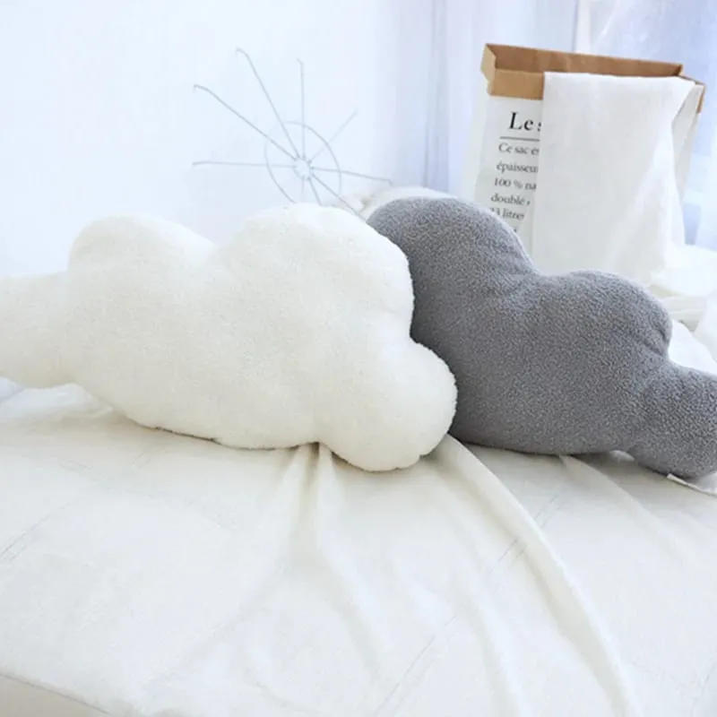 Bonito 3 tamanhos em forma de nuvem travesseiro almofada de pelúcia brinquedo cama quarto do bebê decoração para casa presente
