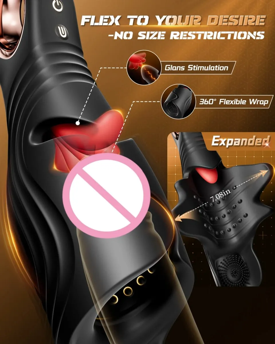 Lambendo masturbador para homens glans trainner estimulador glans vibrador pênis massageador oral clímax brinquedos sexuais para homens adultos
