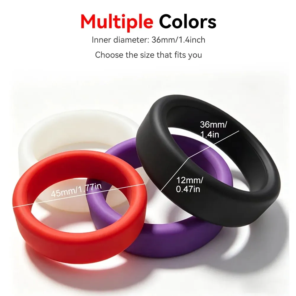 Silicone Penis Ring Cock Ring Erection Ring Delay Ejaculation Fixed Stamina Enhancer Sex Toys Adult Male Couples Long Lasting — image 4