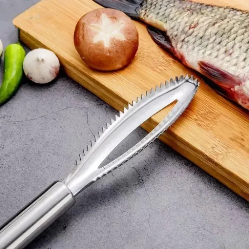 Stainles Fish Scales Scraping Graters Fast Cleaner Remove Skin Brush Cleaning Scraper Peeler Bone Scaler Tongs Tweezers Tool