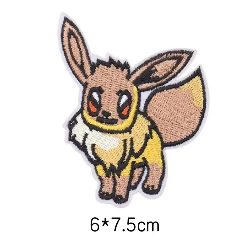Cloth Patch Pikachu Clothes Stickers Sew on Embroidery Patches Applique Iron on Clothing Cartoon DIY Garment Decor
