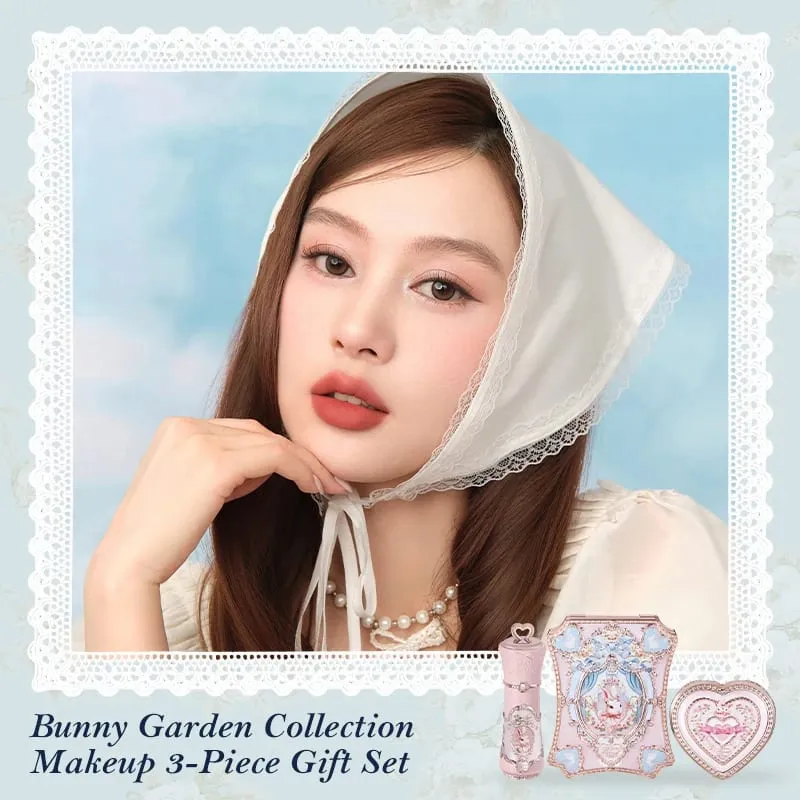 Flores sabe coelho jardim coleção presente conjunto maquiagem sombra paleta veludo fosco batom batom creme blush de maquillaje