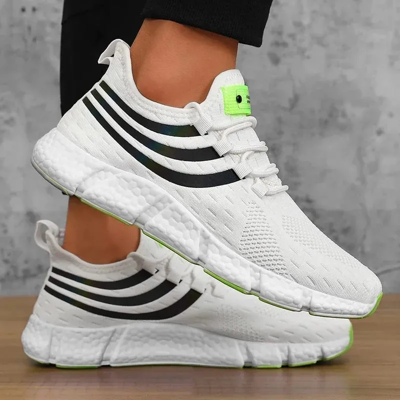 Tênis masculino confortável respirável sapatos de plataforma verão homem tênis de corrida respirável confortável moda tênis de caminhada