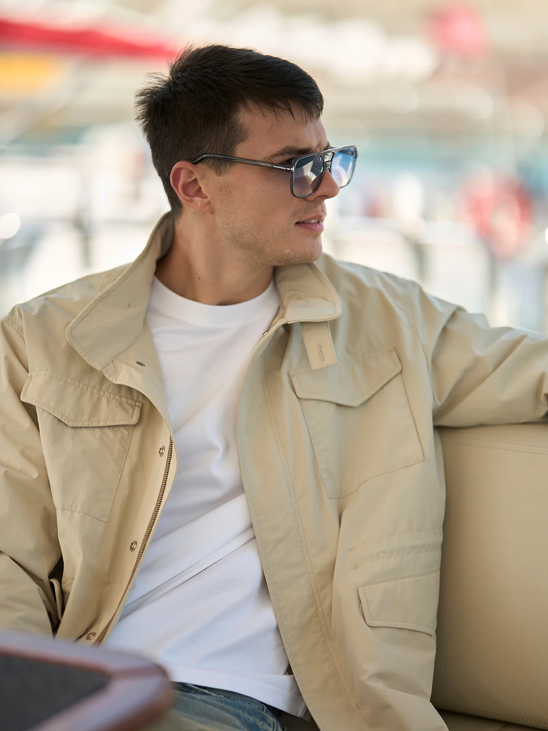 Men's Oversize Outdoor Stand Collar Hooded Windbreaker Jacket Casual Cargo Trench Coat Outerwear
