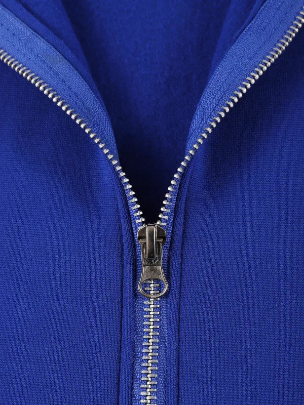 Customized Pattern Logo Diy Men Zipper Hoody Loose Pocket Long Sleeve Fashion Fleece Hoodies Retro Unisex Autumn Clothing