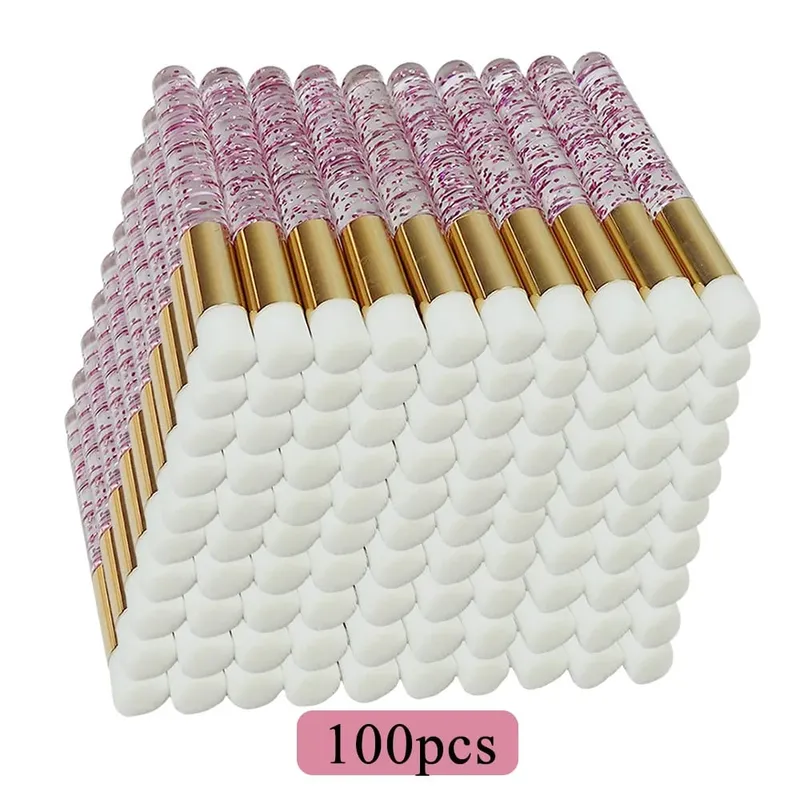 50/100 pçs escovas de limpeza de cílios para extensões de cílios glitter lash shampoo escovas nariz poros limpeza ferramentas de maquiagem