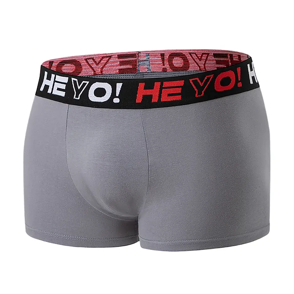 4-Piece Set of Men's Solid Color Cotton Underwear, Casual and Versatile, Elastic Waist, Comfortable Four Corner Plus Size Shorts — image 3