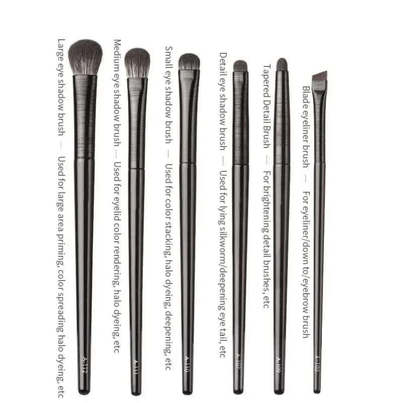 Conjunto de pincéis profissionais para sombra, 5/6 peças, contorno macio, delineador, sobrancelha, pincéis de maquiagem para mulheres, kit de ferramentas de beleza cosmética