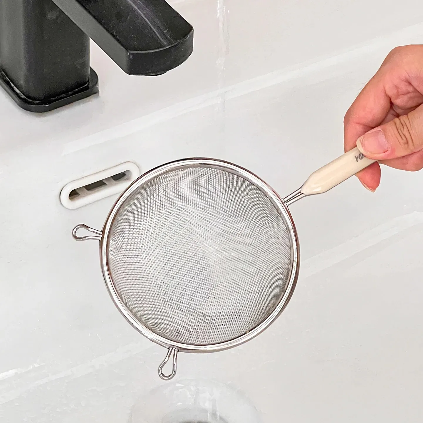 Filtro de resíduos de aço inoxidável 304 durável com alça de plástico filtro de malha fina peneira de farinha óleo skimmer colher utensílios de cozinha