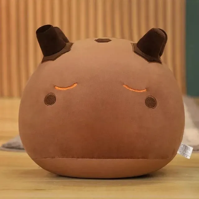 새로운 10cm 애니메이션 프로젝트 귀여운 Genshin 충격 점액 플러시 베개 완구 Kawaii 만화 애니메이션 베개 완구 어린이를위한 생일 크리스마스 선물