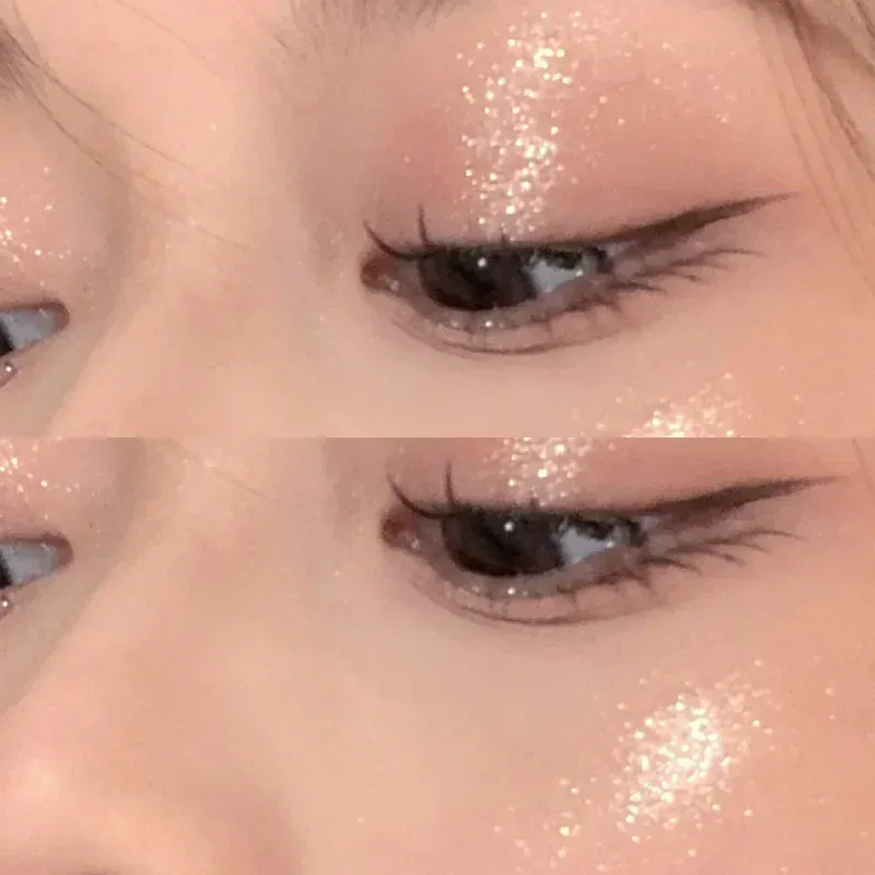 Monocromático glitter sombra perolado iluminador em pó maquiagem diamante paleta de sombra de olho brilhante maquiagem cosméticos