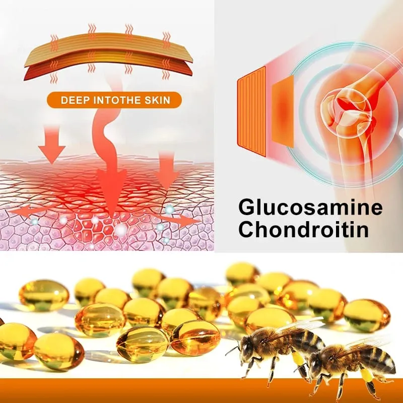 Suplemento para articulações de veneno de abelha com glucosamina, condroitina e cúrcuma apoia o conforto das articulações e a saúde óssea para adultos