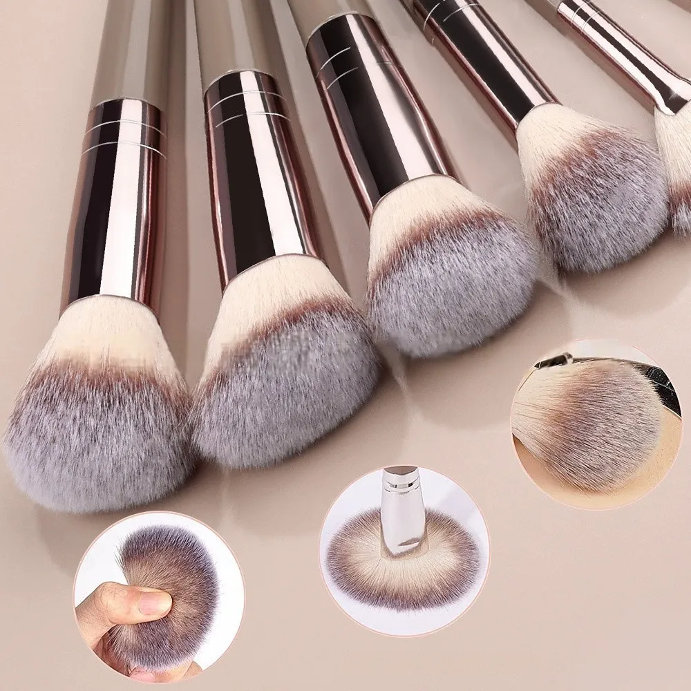Conjunto de pincéis de maquiagem, 20 peças, fibra sintética macia, base, sombra, blush, pó, contorno, ferramenta de beleza
