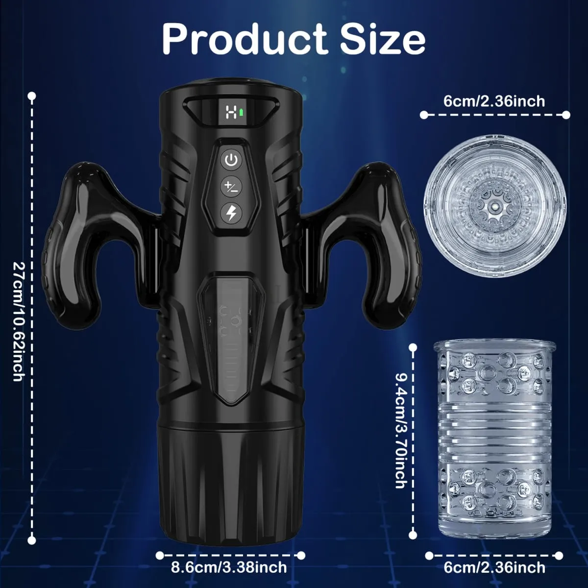 Masturbador automático para homens, rotação telescópica, copo de masturbação com alça, suporte para telefone, produtos adultos, brinquedo sexual para homens 18 +