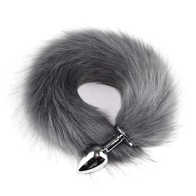 Sexo sm adereços metal anal plug cor sólida raposa cauda anal plug quintal desenvolvimento treinamento plug anal brinquedos expandir o ânus — image 8