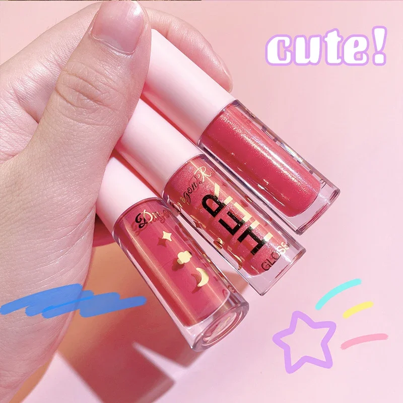 Batom líquido à prova d'água, 8 cores, hidratante, longa duração, brilhante, brilho labial, maquiagem natural, gelatina, cosméticos brilhantes