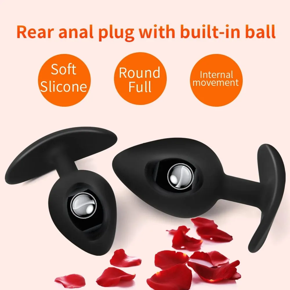 1pc silicone anal plug bolas embutidas iniciante ao tamanho sênior nádegas g-ponto massagem brinquedos sexuais adultos