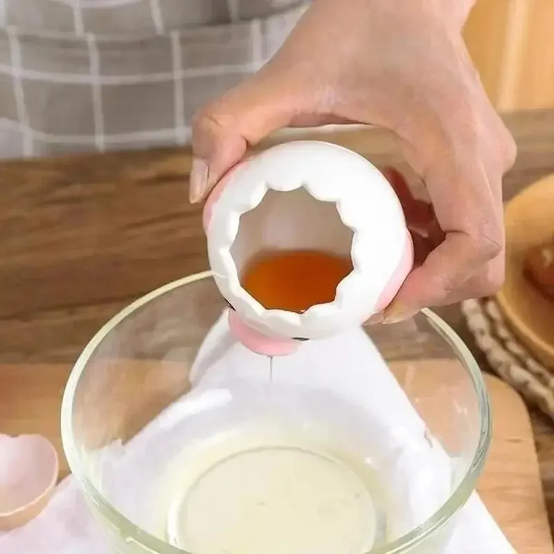 Engraçado pequeno pintinho separador adequado ovos gema branco separador cerâmica criativo dos desenhos animados ovos ferramentas de cozinha casa cozinhar acessório