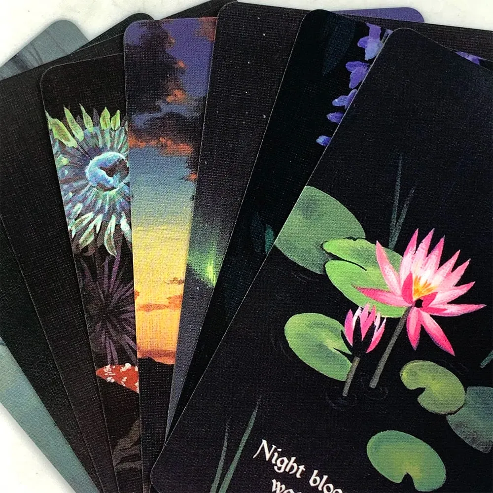 Novo nocturna oracle deck a 48 peças oracle cards arte mística durável e portátil perfeito para orientação espiritual e colecionadores