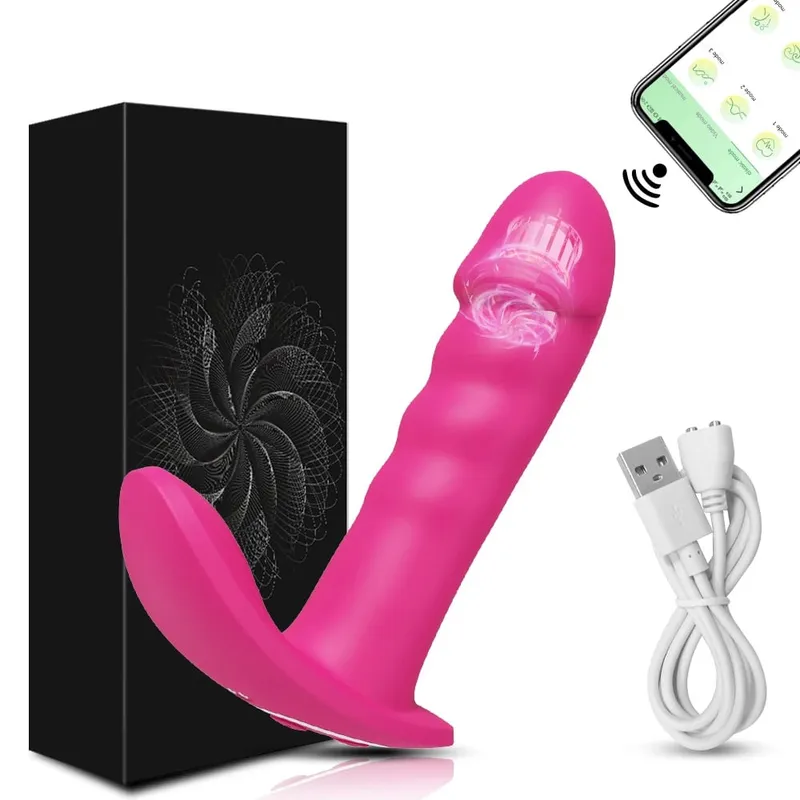 Vibrador de impulso para mulheres, vibrador telescópico rotativo, bluetooth, ponto g, estimulador de clitóris, brinquedo sexual, masturbação feminina — image 11