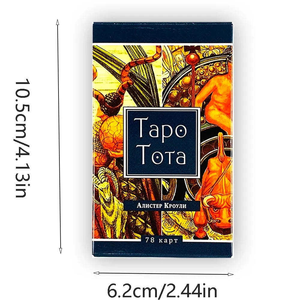 Baralho de tarô 78 cartas versão russa tapo tota misterioso jogo de tabuleiro de adivinhação para colecionadores de tarô praticante