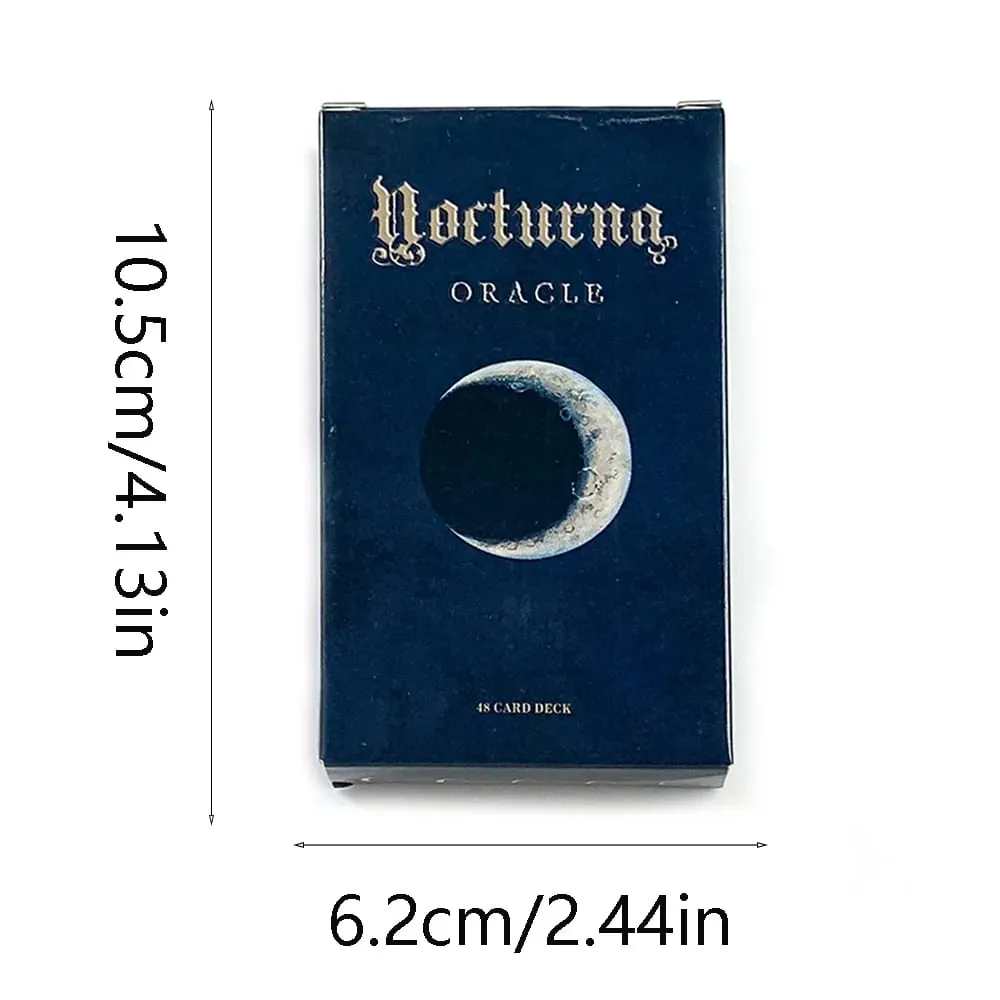Novo nocturna oracle deck a 48 peças oracle cards arte mística durável e portátil perfeito para orientação espiritual e colecionadores