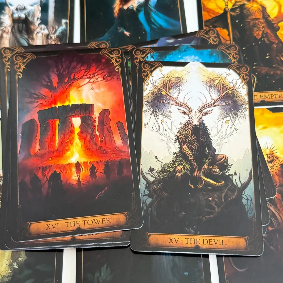 Cartas de tarô druidas 78pcs versão em inglês misterioso jogo de tabuleiro de tarô de adivinhação