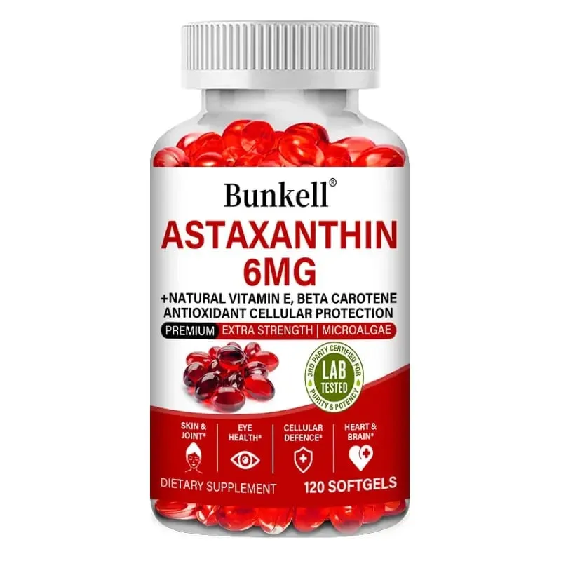 Astaxanthin Capsules - Promotes Cardiovascular Health and Accelerates Metabolism supporting Eye Joint & Skin Health
