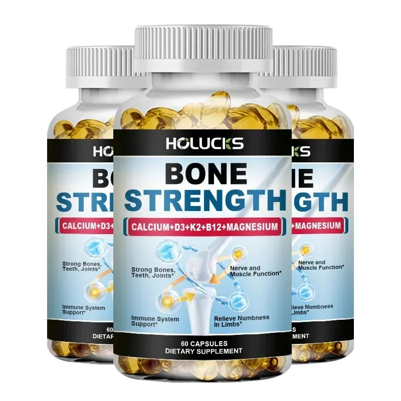 Yimiduk Advanced Bone Strength Supplement with Calcium for All-in-One Bone Strength Flexibility & Vitality Healthy Aging