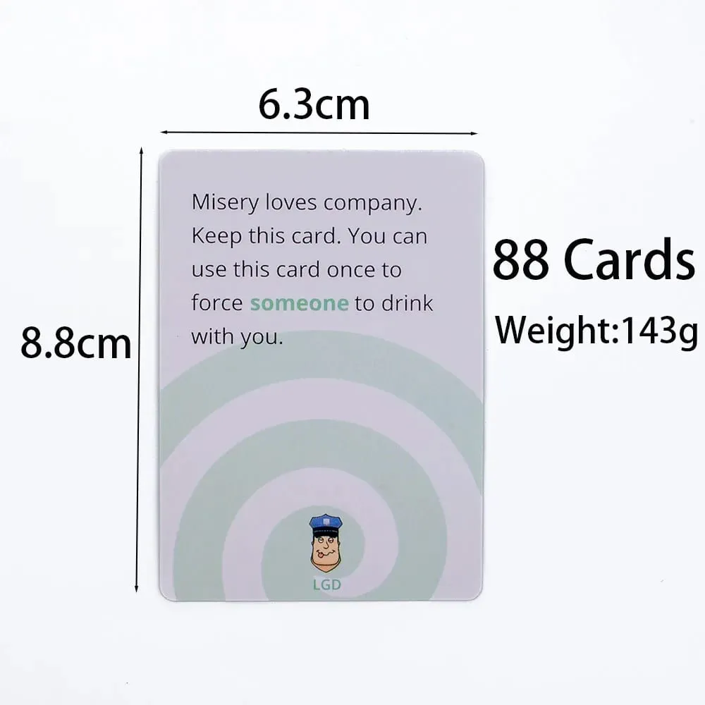 88 peças jogo de cartas vamos ficar bêbados em caixa versão em inglês para festas jogos borad 8,8x6,3cm