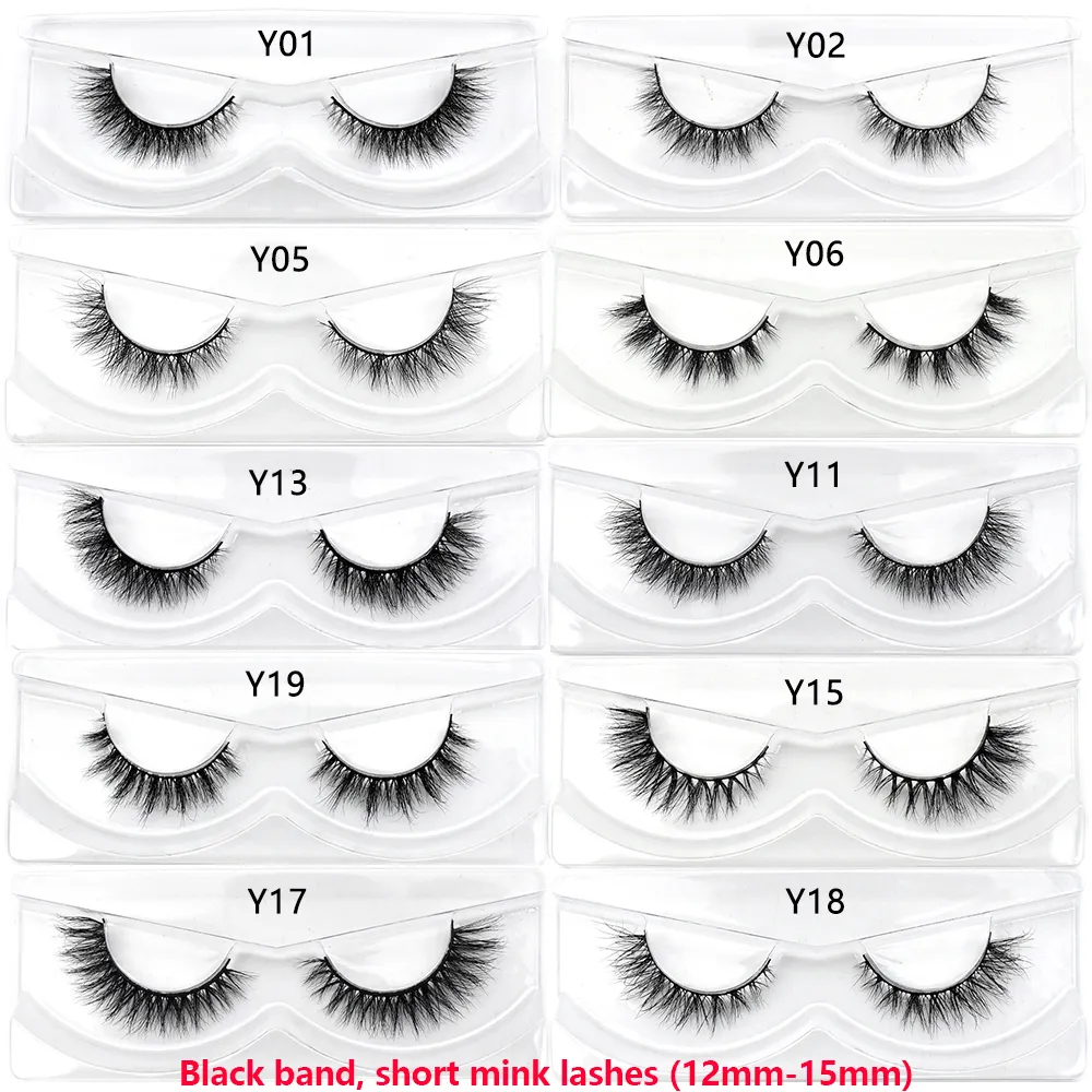 Half Eye Lashes Natural 3D Mink Short False Eyelashes Fluffy Wispy Cross Strip Fake Lashes Soft Half Eyelashes Extension Makeup — image 6