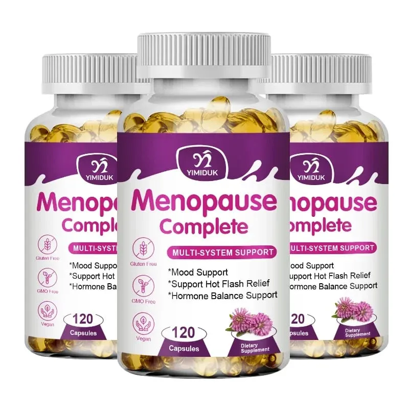 Cápsulas de alívio da menopausa Yimiduk apoiam o controle de peso, melhora o metabolismo, suores noturnos, suplementos de humor
