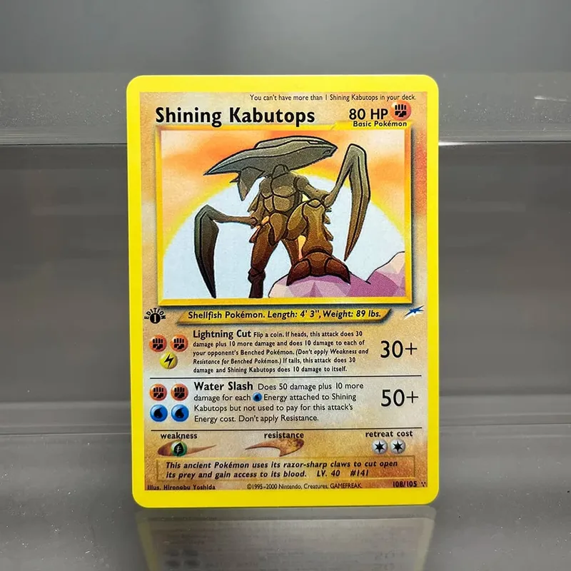 Neo destino charizard ptcg cartão de coleção única 1ª edição 1996 tyranitar gengar cartão pkm cartões proxy brinquedos presentes