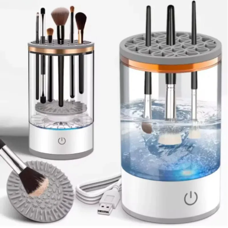 Portátil usb recarregável elétrica máquina de escova de maquiagem eficiente automático para casa viagens escovas cosméticas ferramentas de limpeza profunda — image 4