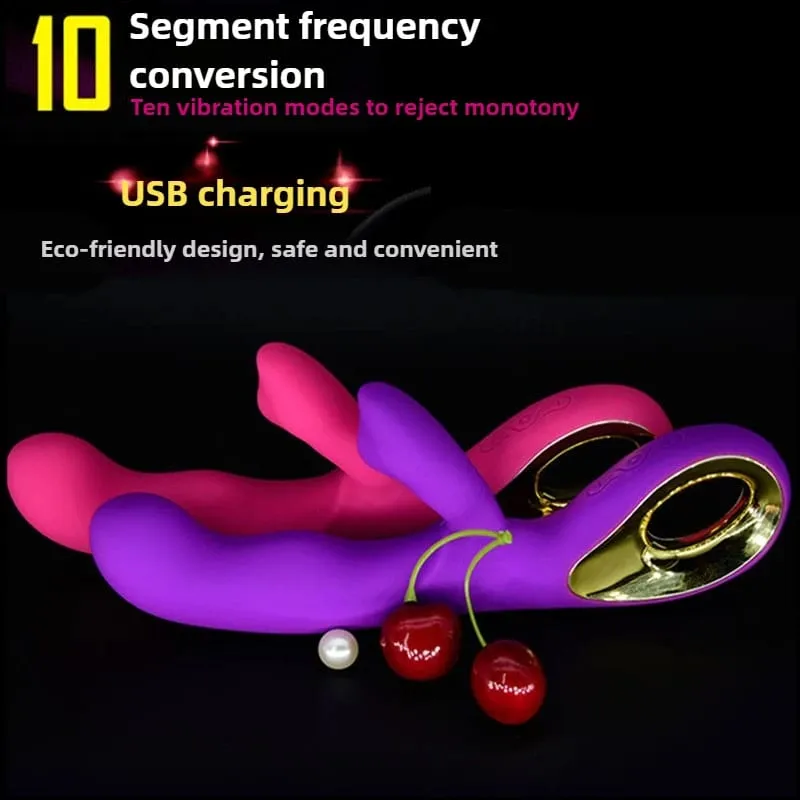 Vibrador coelho ponto g para mulheres, poderoso 10 estimulador de clitóris vibratório, massageador vaginal, brinquedos sexuais para prazer de casal — image 2