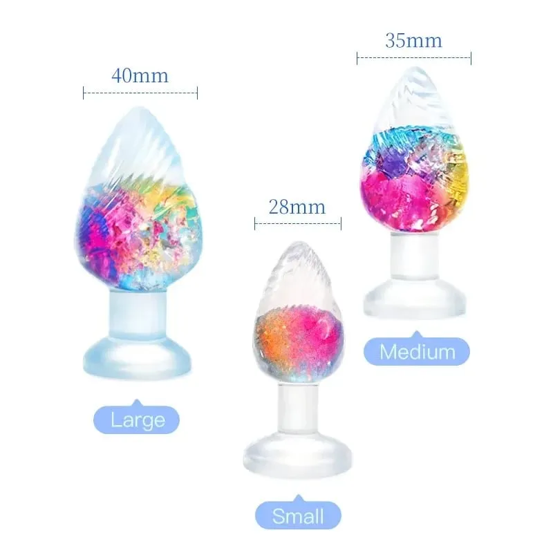 Plugue anal de silicone líquido, plugue anal macio e fácil de limpar, plugue anal de arco-íris, plugue anal para bunda, brinquedos sexuais adultos, casais, jogo para adultos