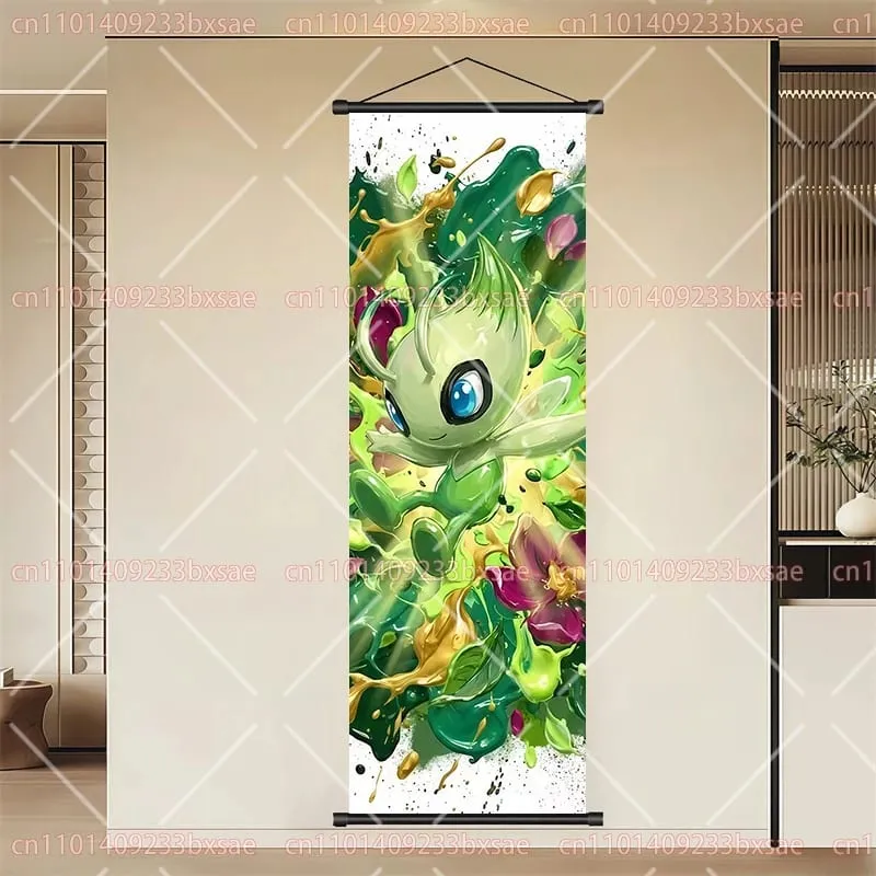 Pokémon anime hd rolagem pintura eevee pikachu suicune charizard mewtwo fundo arte da parede decoração cartaz presente das crianças