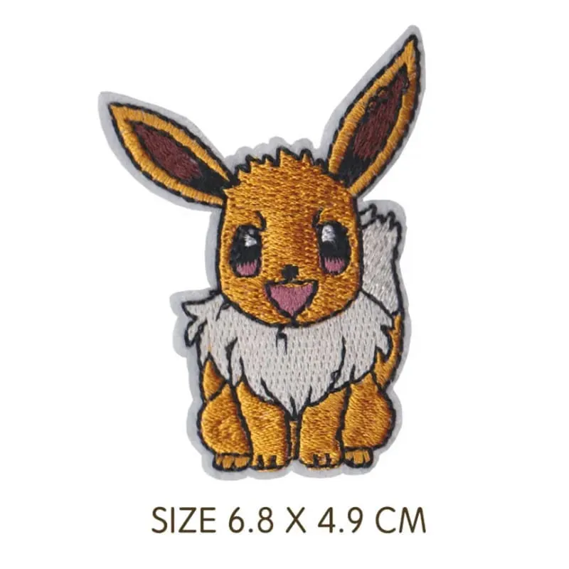 Cloth Patch Pikachu Clothes Stickers Sew on Embroidery Patches Applique Iron on Clothing Cartoon DIY Garment Decor
